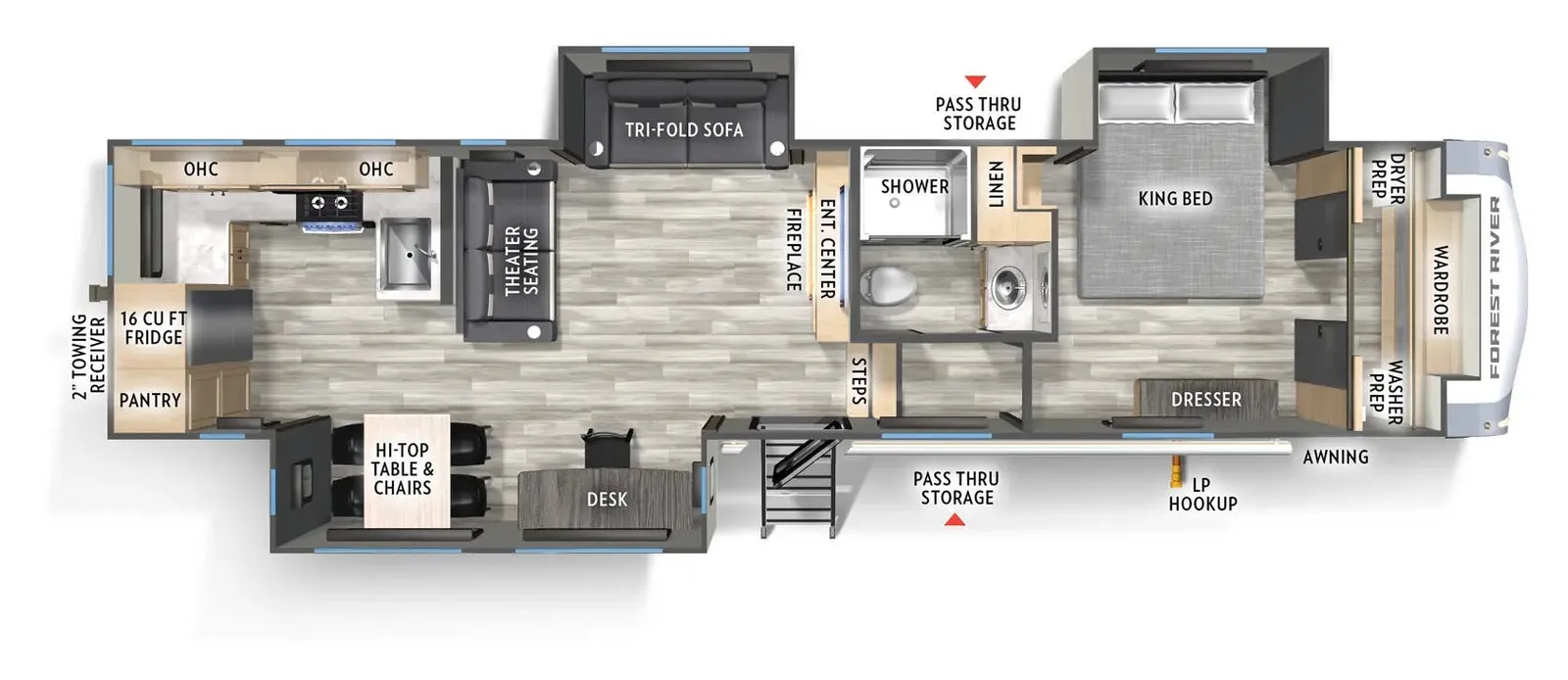 2026 Forest River CARDINAL 33CHEF floorplan