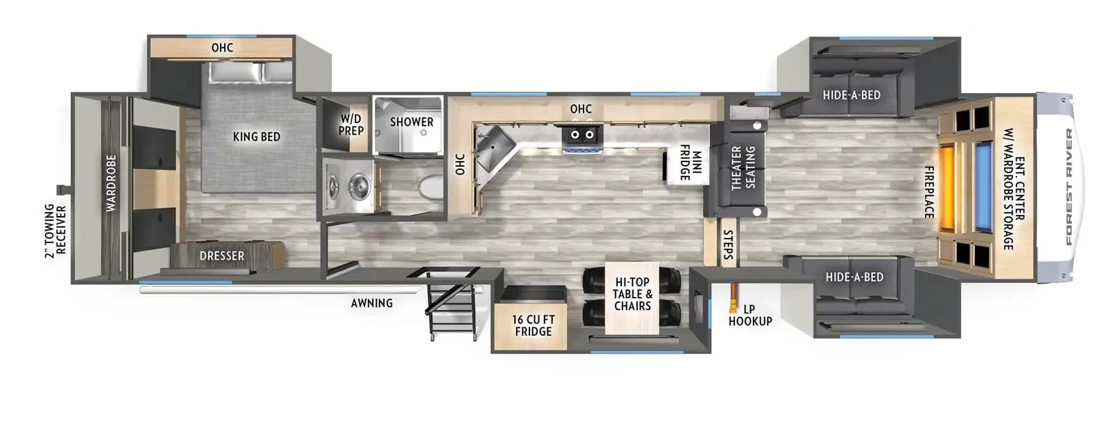 2026 FOREST RIVER CARDINAL 35FL floorplan