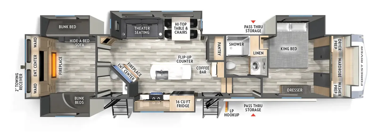 2026 FOREST RIVER CARDINAL 37BEST floorplan