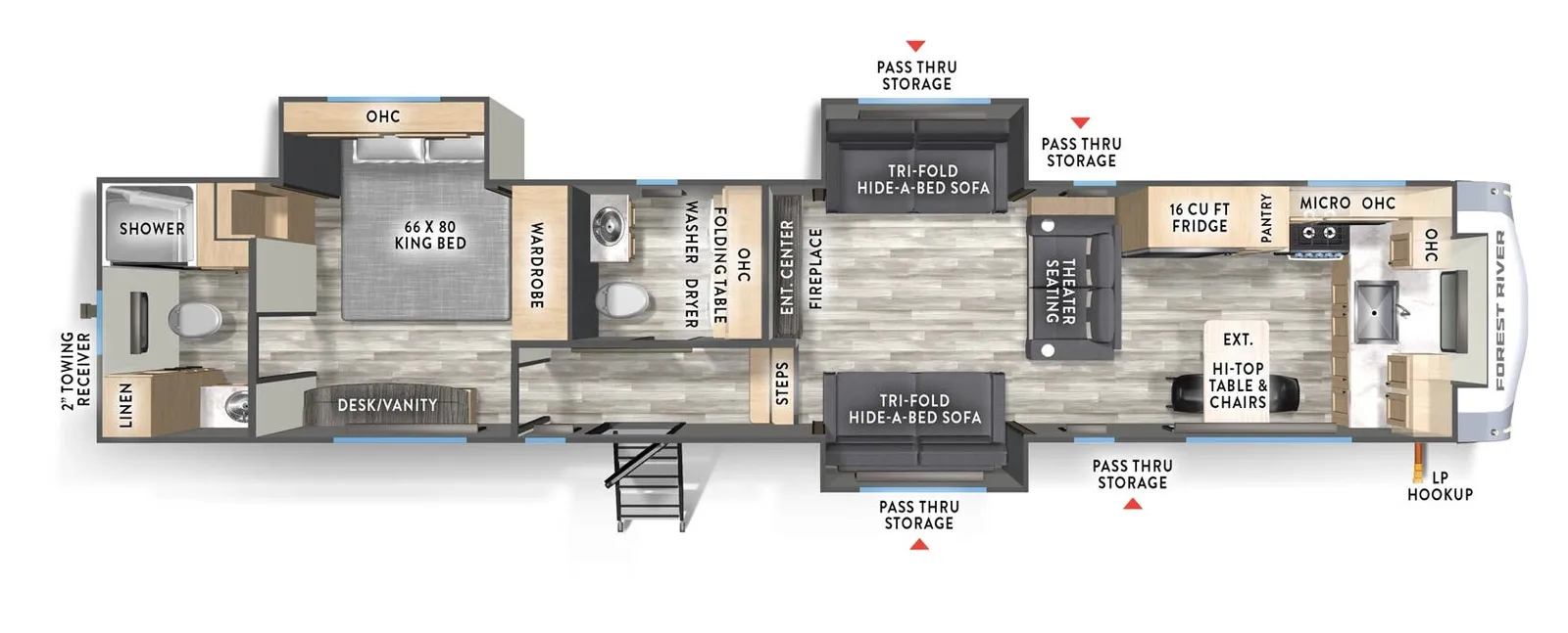 2026 FOREST RIVER CARDINAL 37GALLEY floorplan