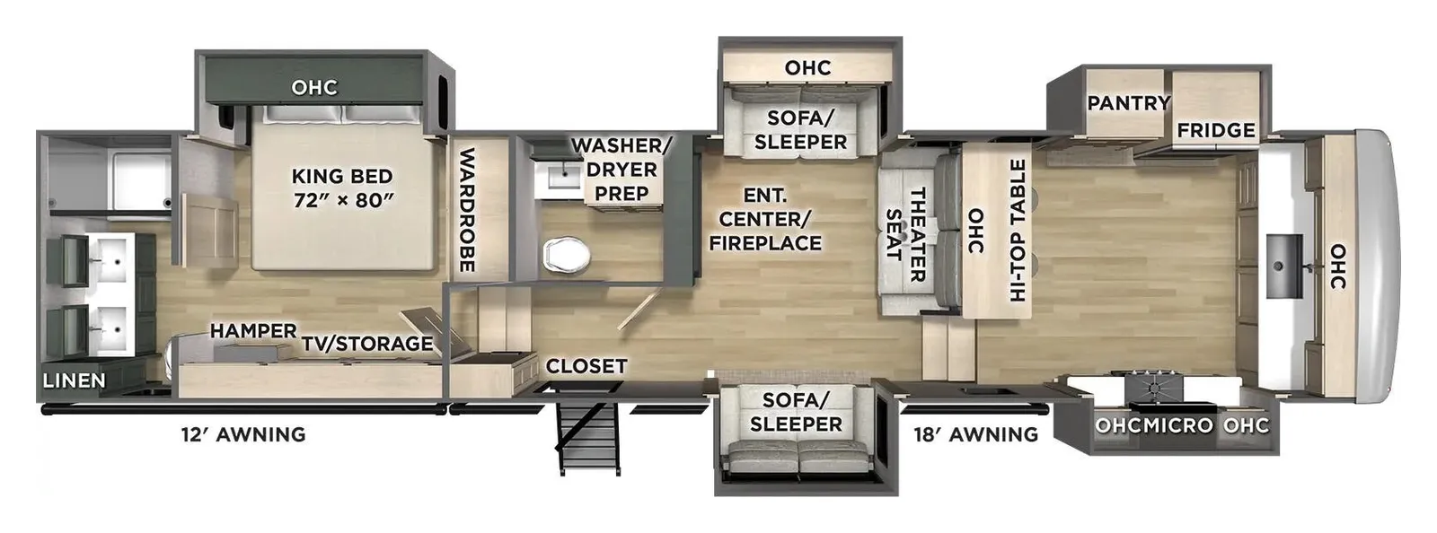 2026 Forest River COLUMBUS 388FKH floorplan