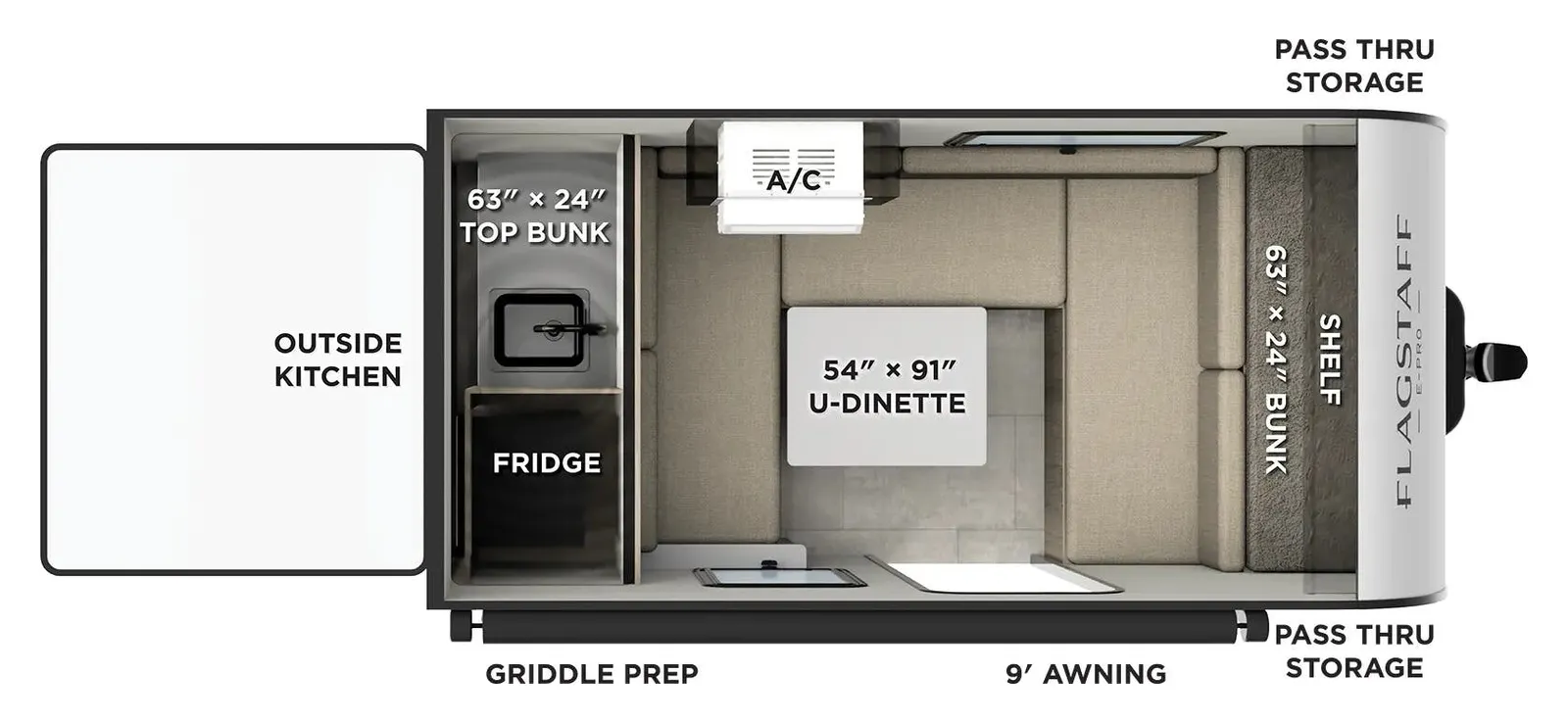 2026 Forest River Flagstaff E-PRO E11LE floorplan