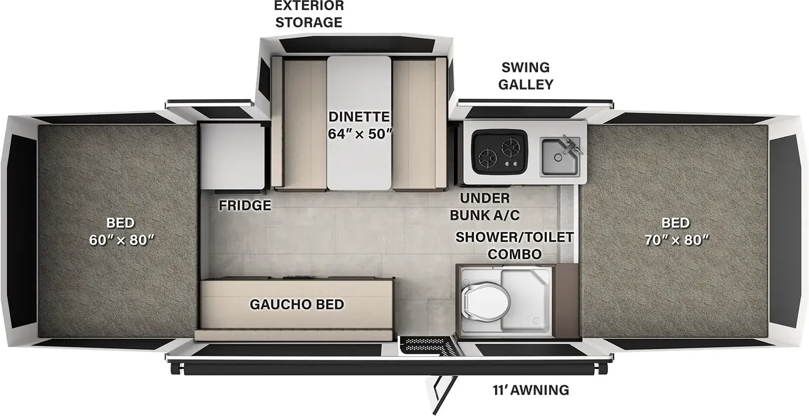 2026 Forest River Flagstaff MAC  238MT floorplan