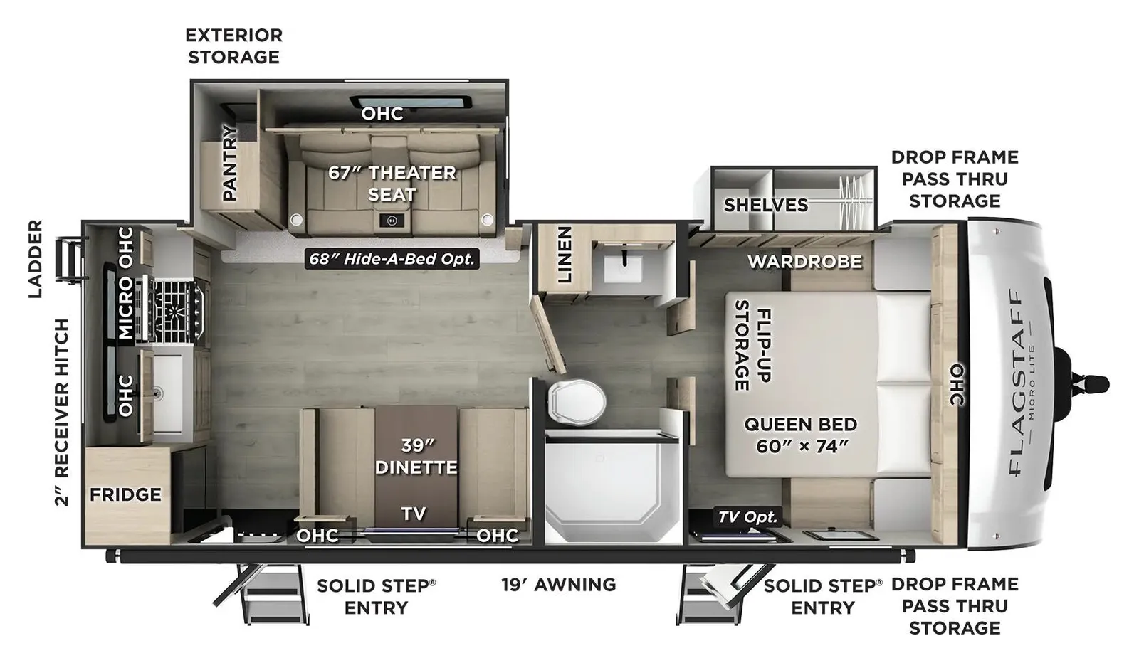 2026 Forest River Flagstaff Micro Lite 25SRK floorplan