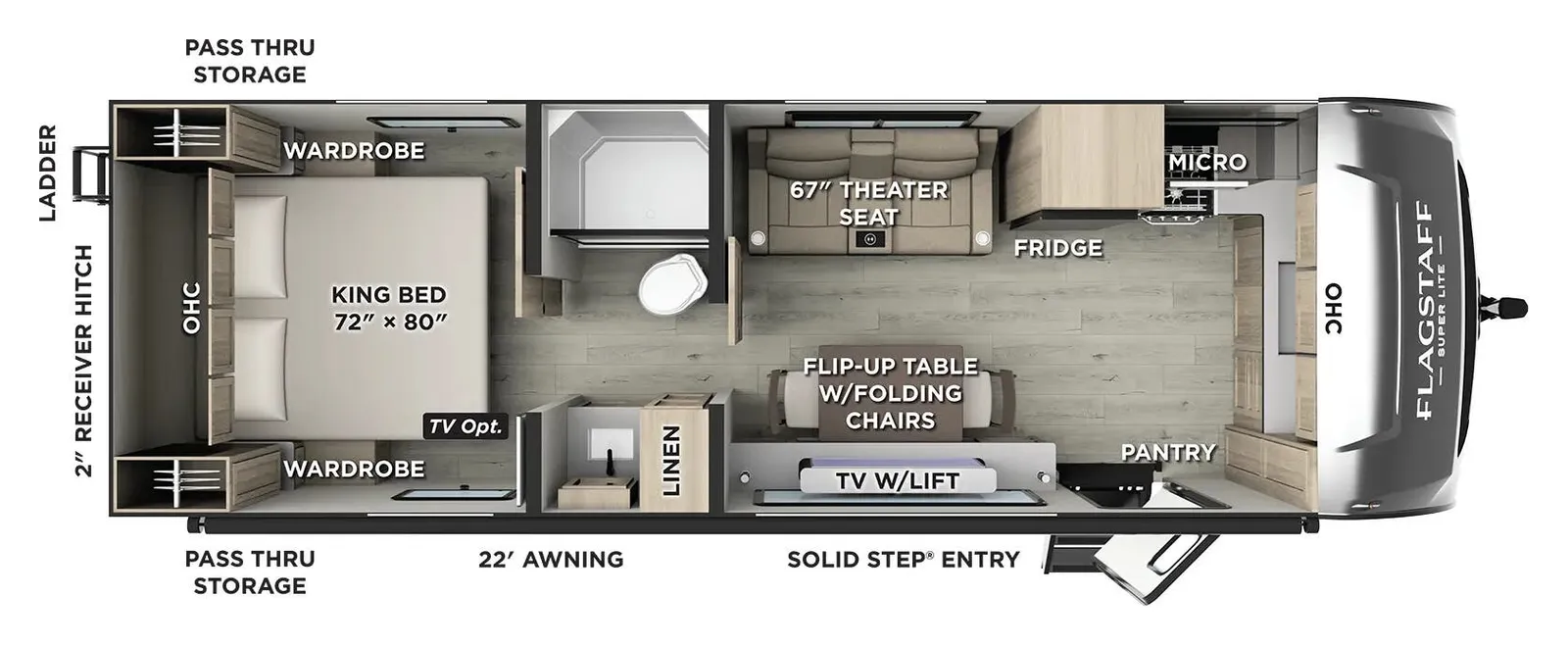 2026 Forest River Flagstaff Super Lite 30FKT floorplan