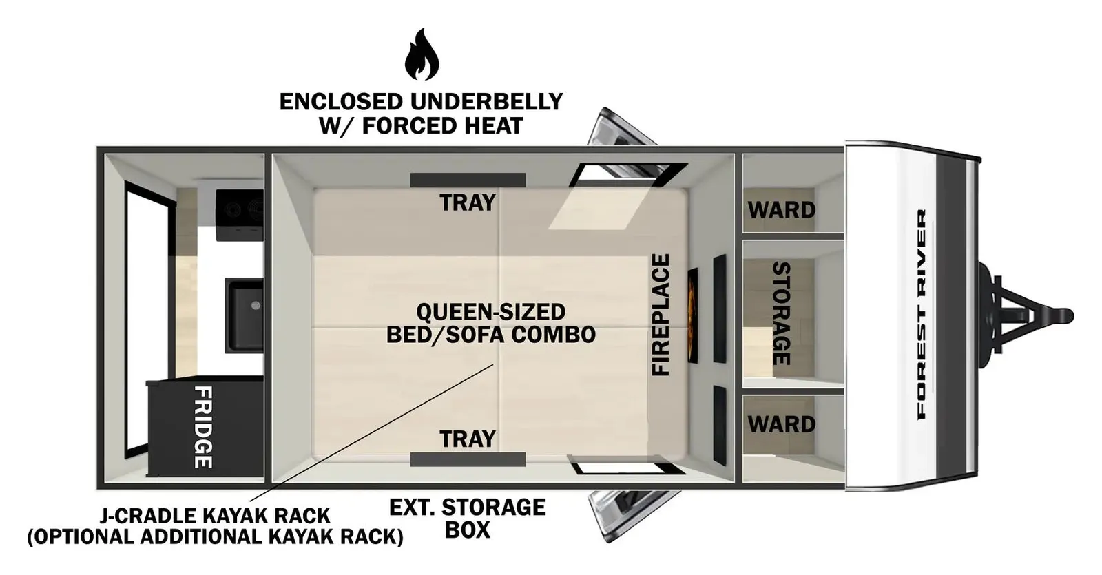 2026 Forest River Ibex 19BRK BEAST MODE floorplan