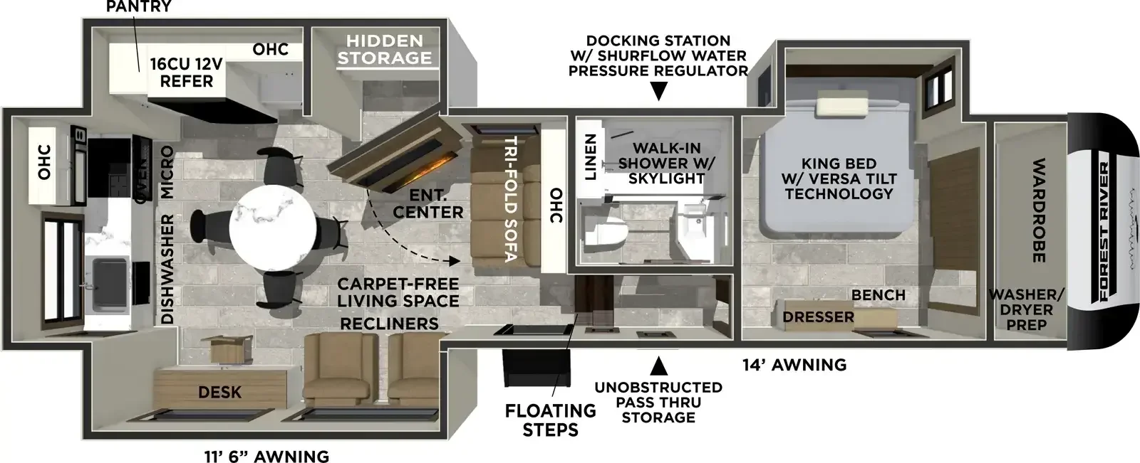 2026 Forest River Impression   301ML floorplan