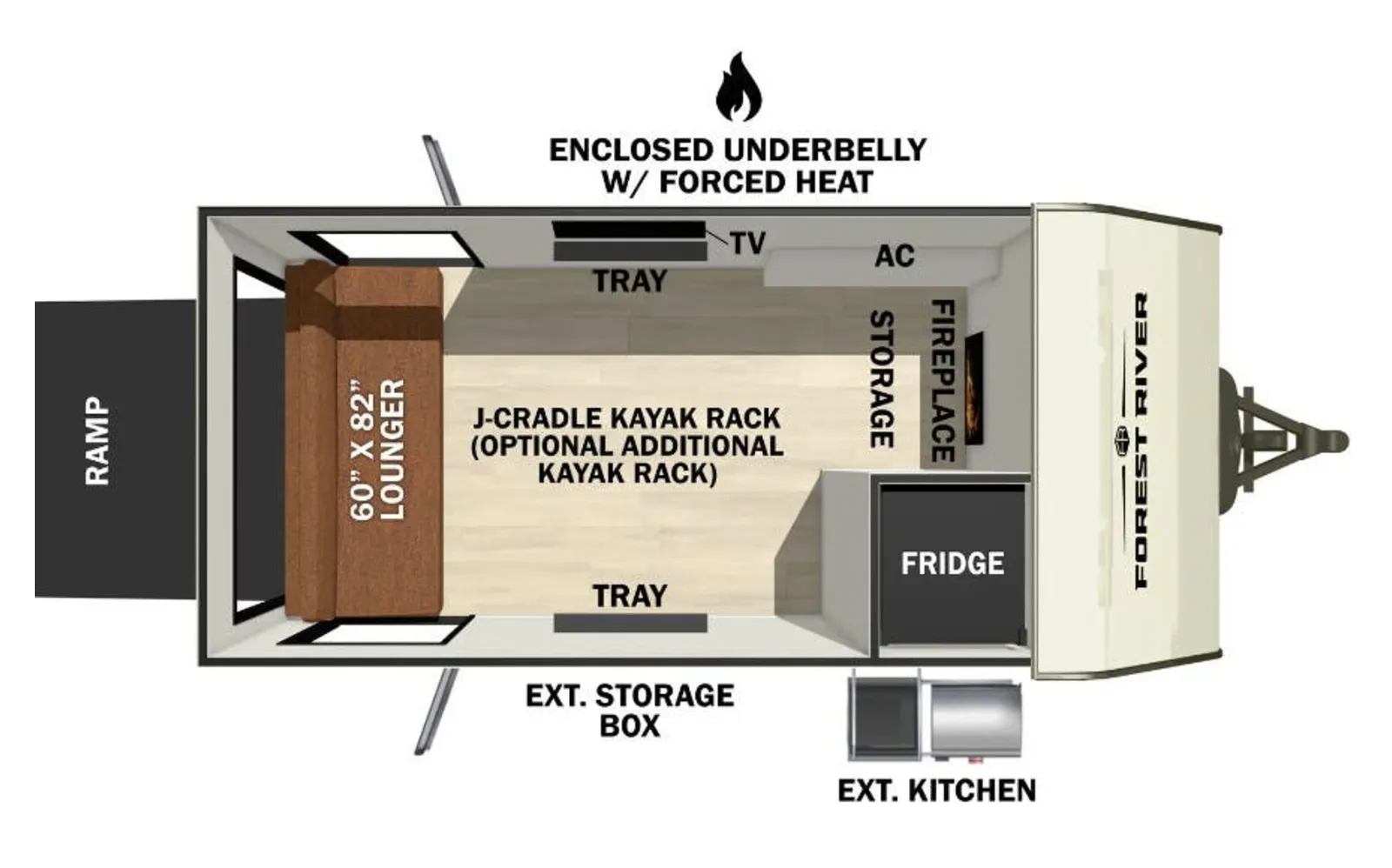 2026 Forest River No Boundaries 20.6 BEAST MODE floorplan