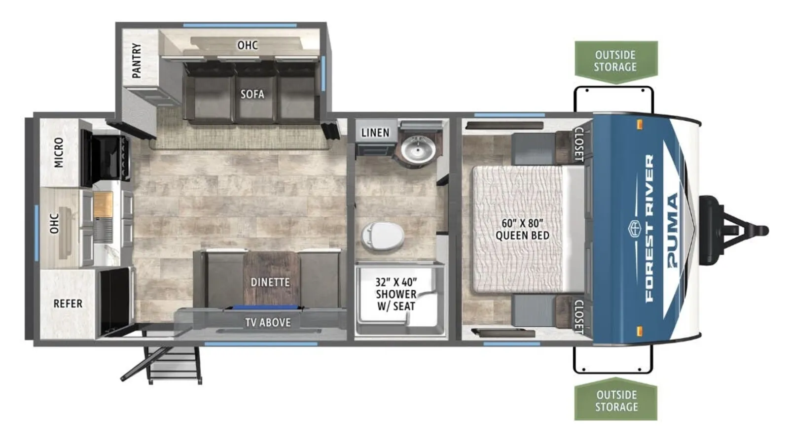 2027 Forest River Puma   227RK floorplan