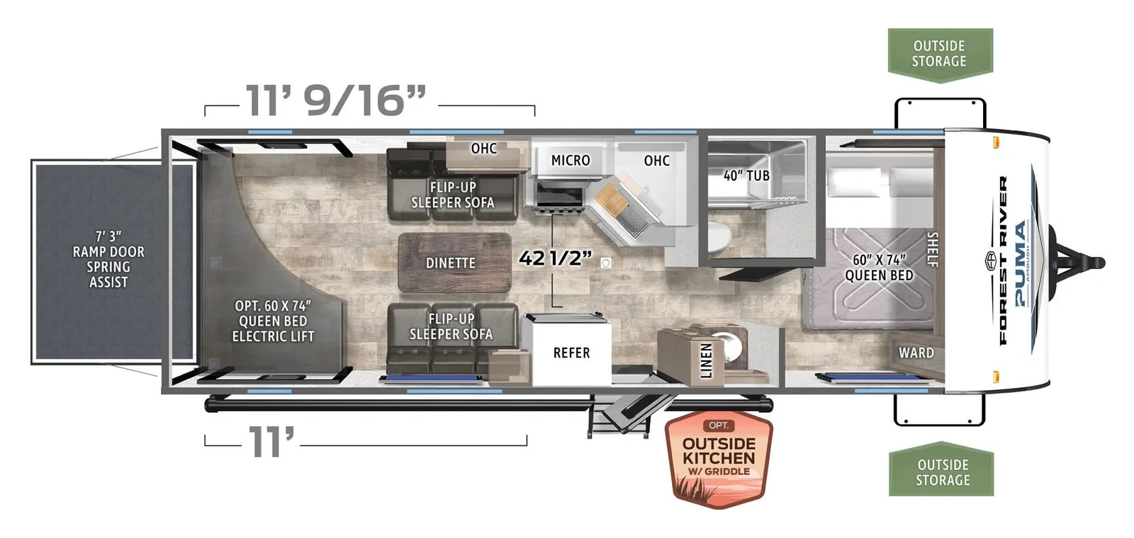 2026 Forest River Puma Ambush  25TH floorplan