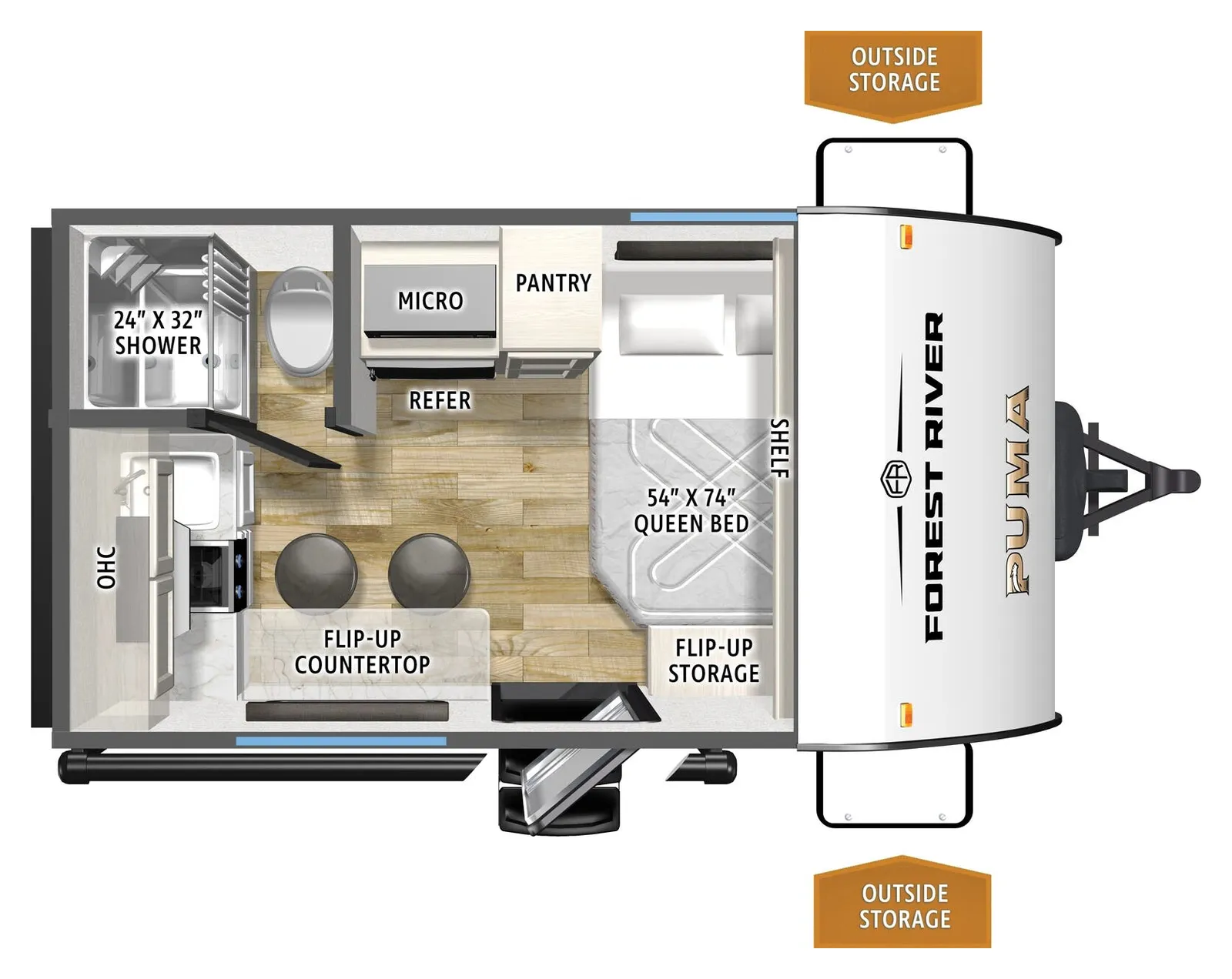 2027 Forest River Puma Camp Edition  120RKCE floorplan
