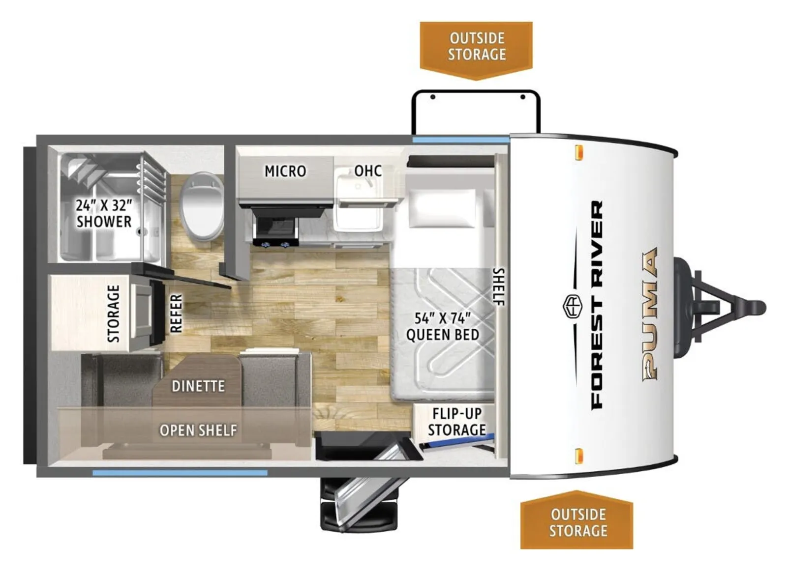 2026 Forest River Puma Camp Edition  123RDCE floorplan