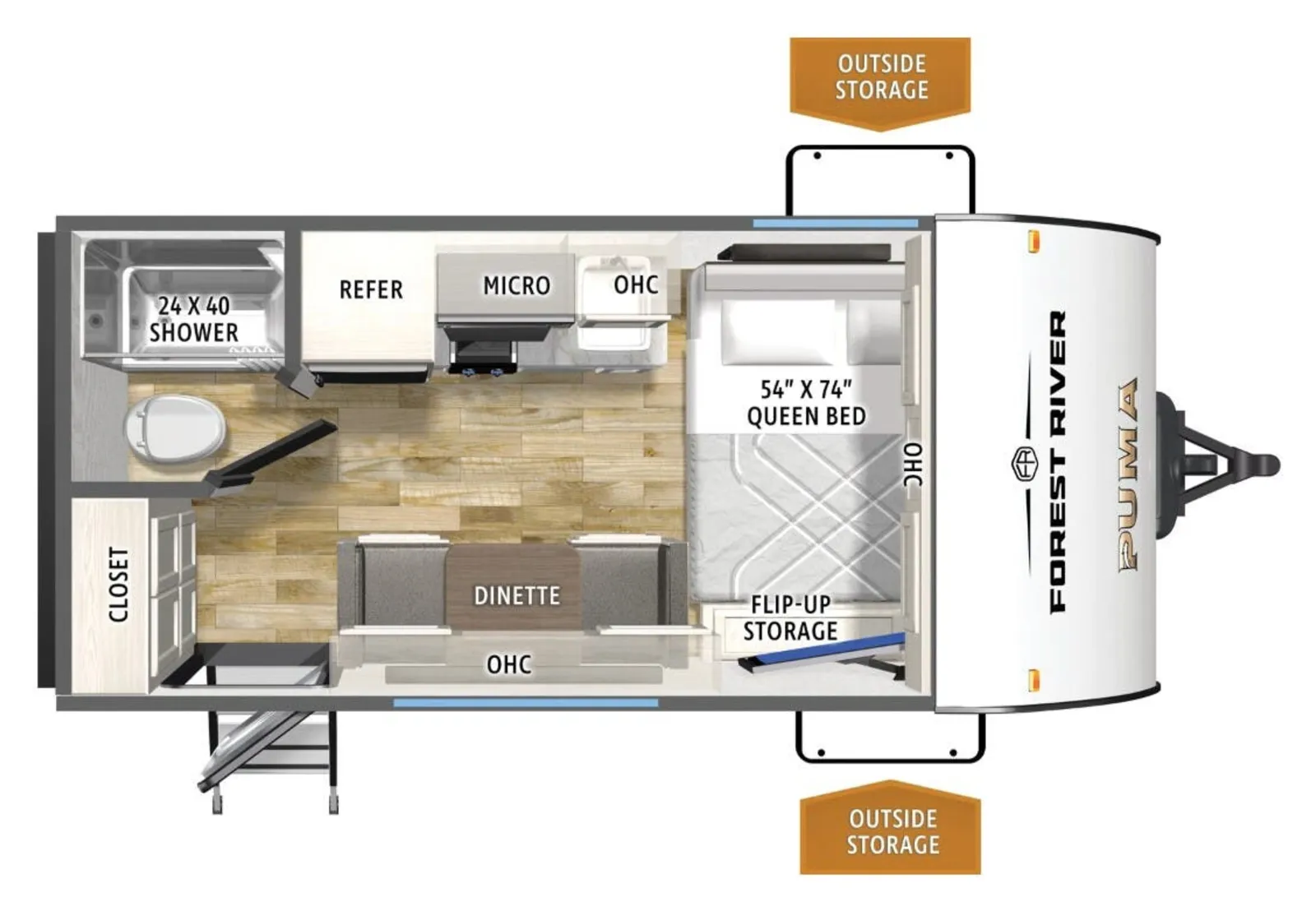 2026 Forest River Puma Camp Edition  12FBCE floorplan