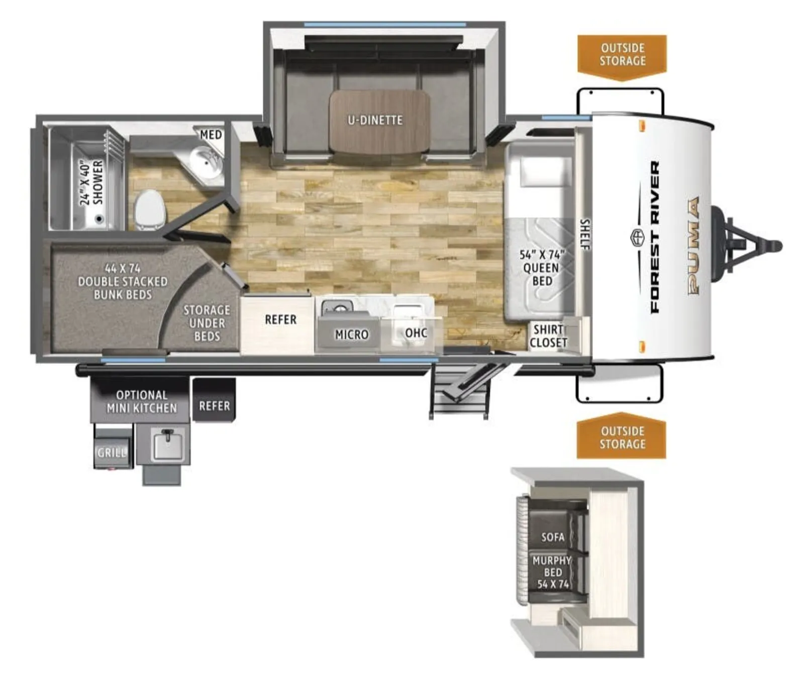 2027 Forest River Puma Camp Edition  18BHCE floorplan