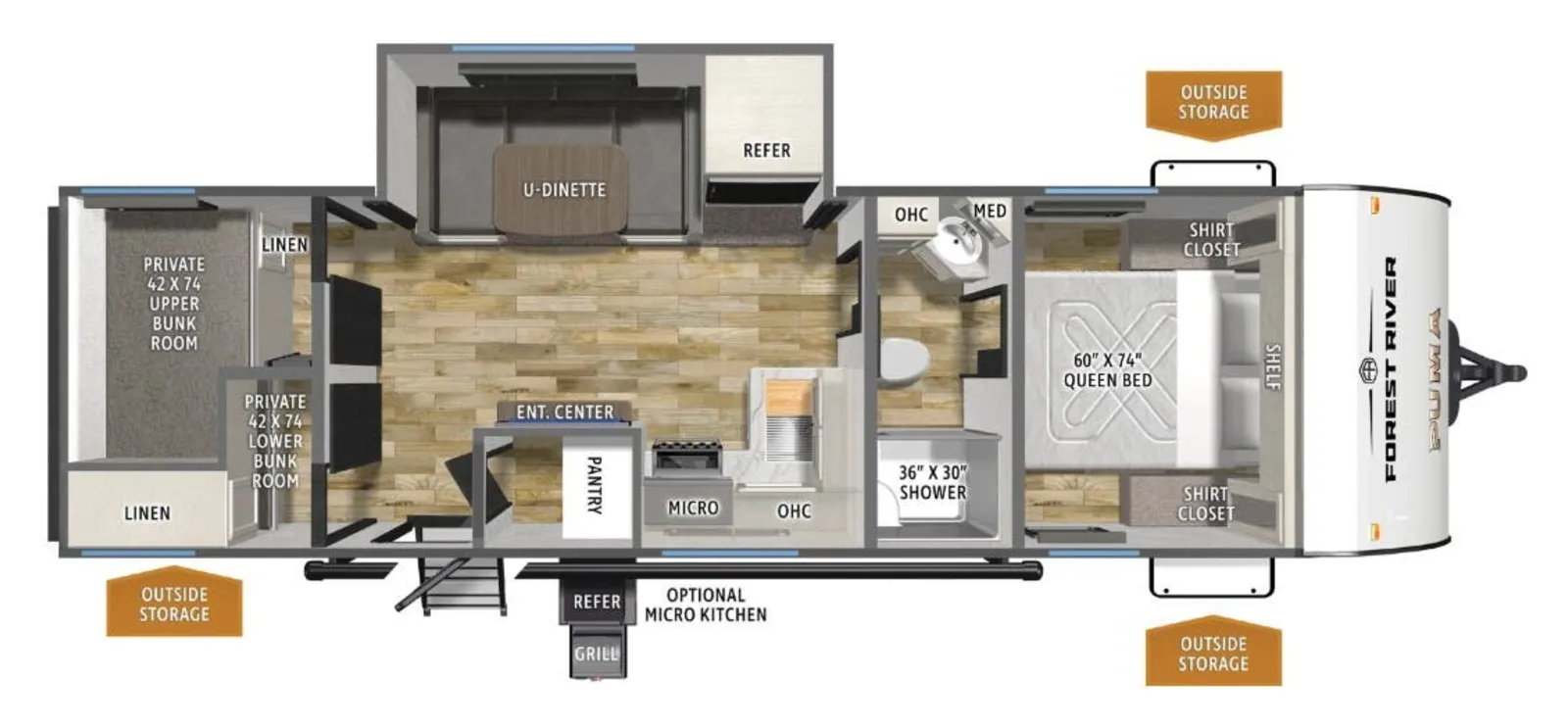 2026 Forest River Puma Camp Edition  263BHCE floorplan