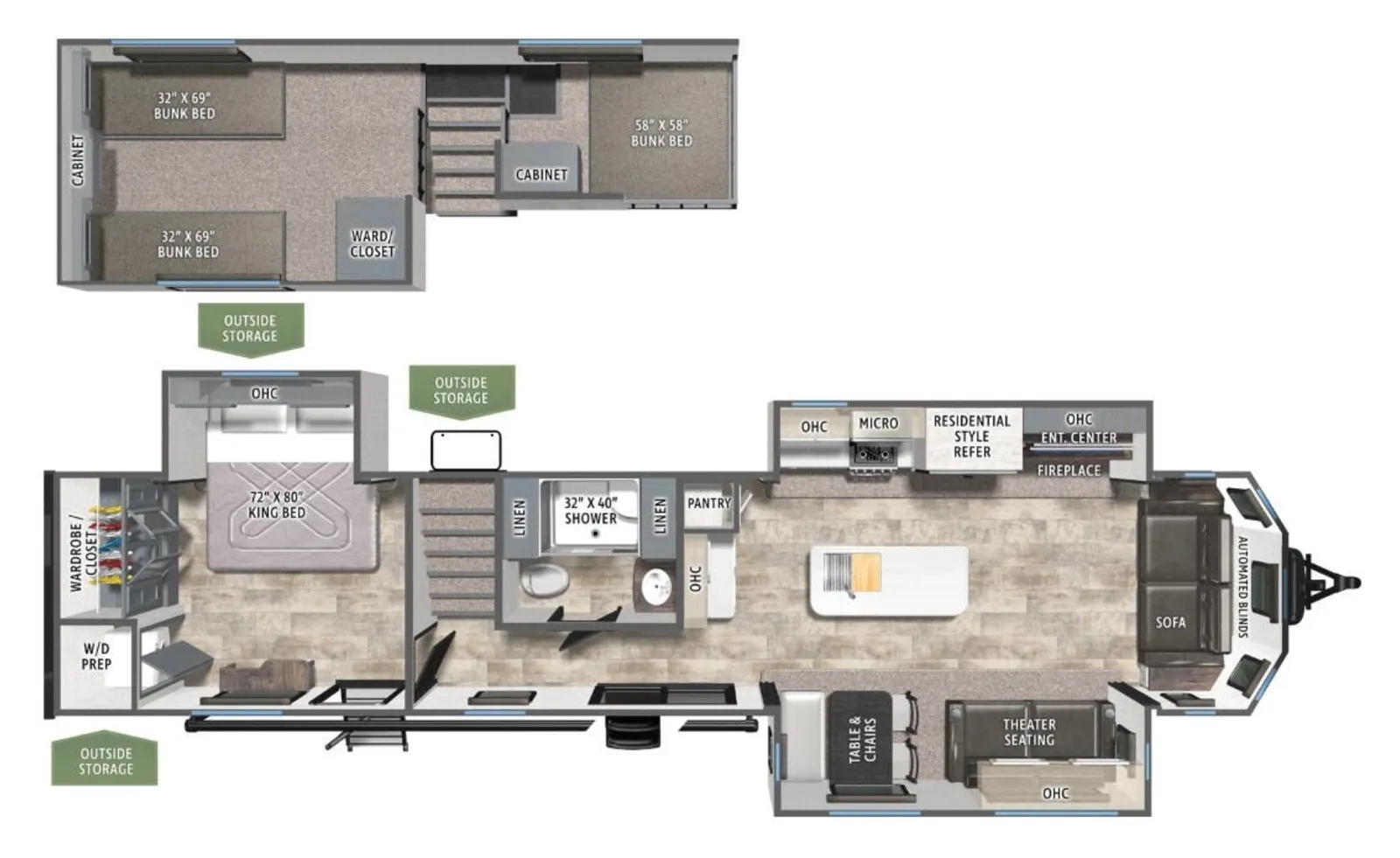 2027 Forest River Puma Vista 402LFT floorplan