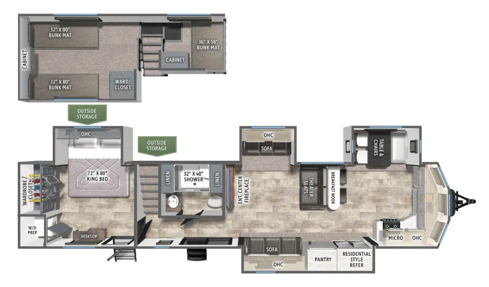 2027 Forest River Puma Vista 403LFT floorplan