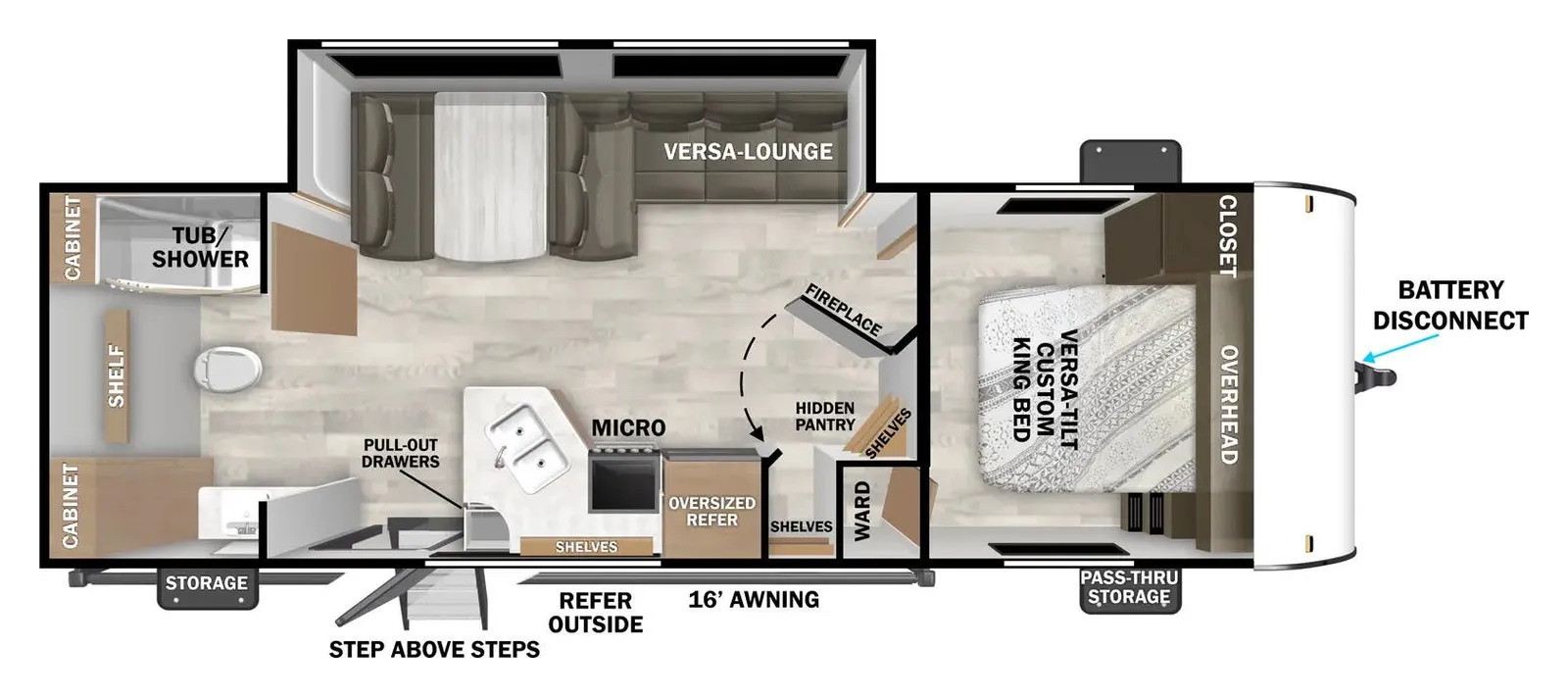 2026 Forest River SALEM CRUISE LITE   25ICE floorplan