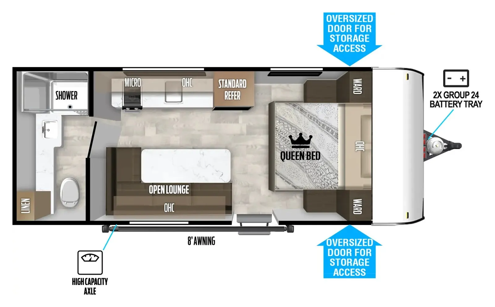 2026 Forest River Salem FSX LE  164FBLE floorplan