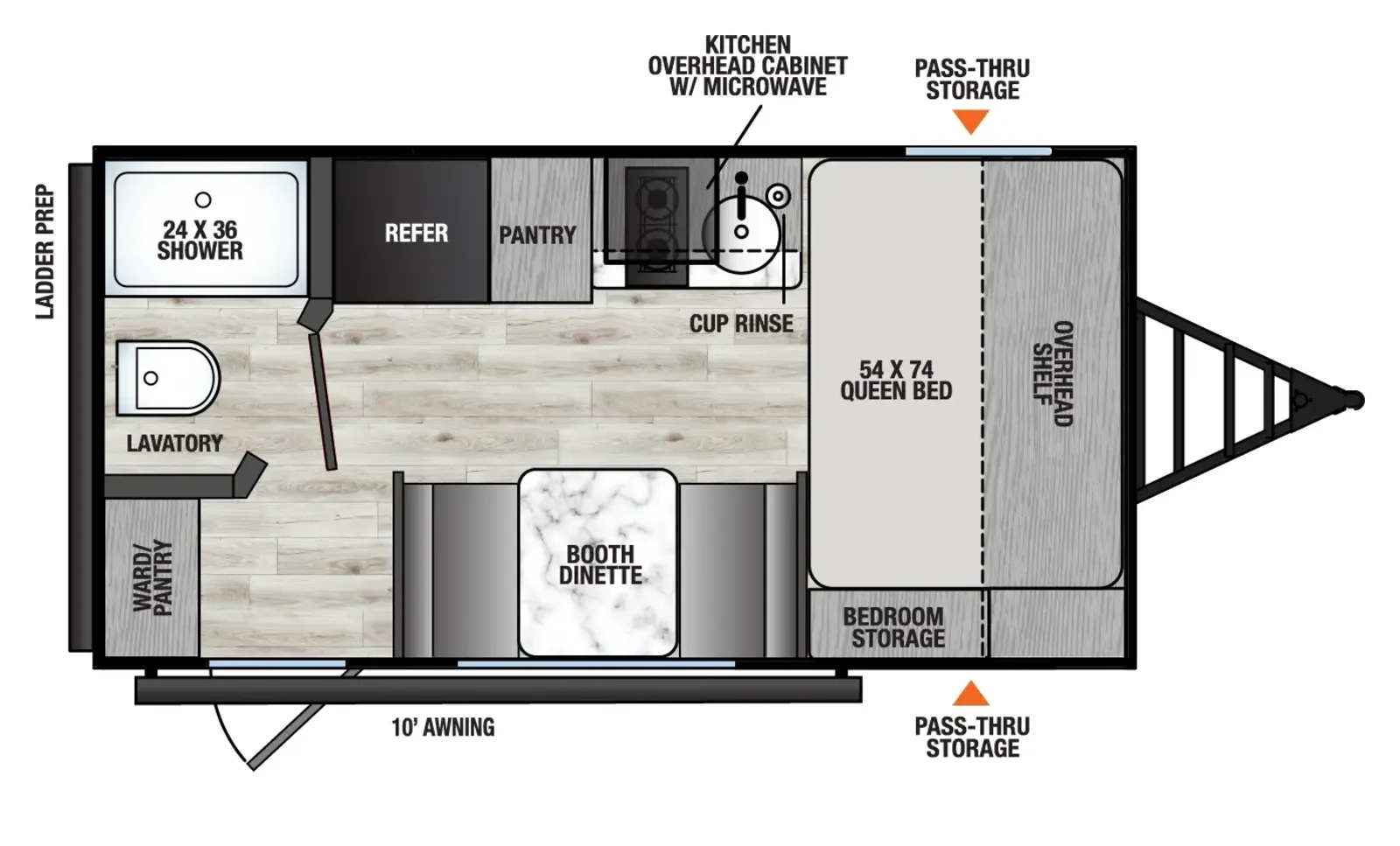 2026 Forest River Viking 3K Series  16FB floorplan