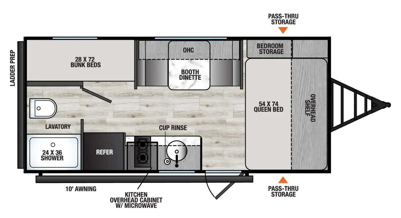 2026 Forest River Viking 3K Series 17BH floorplan