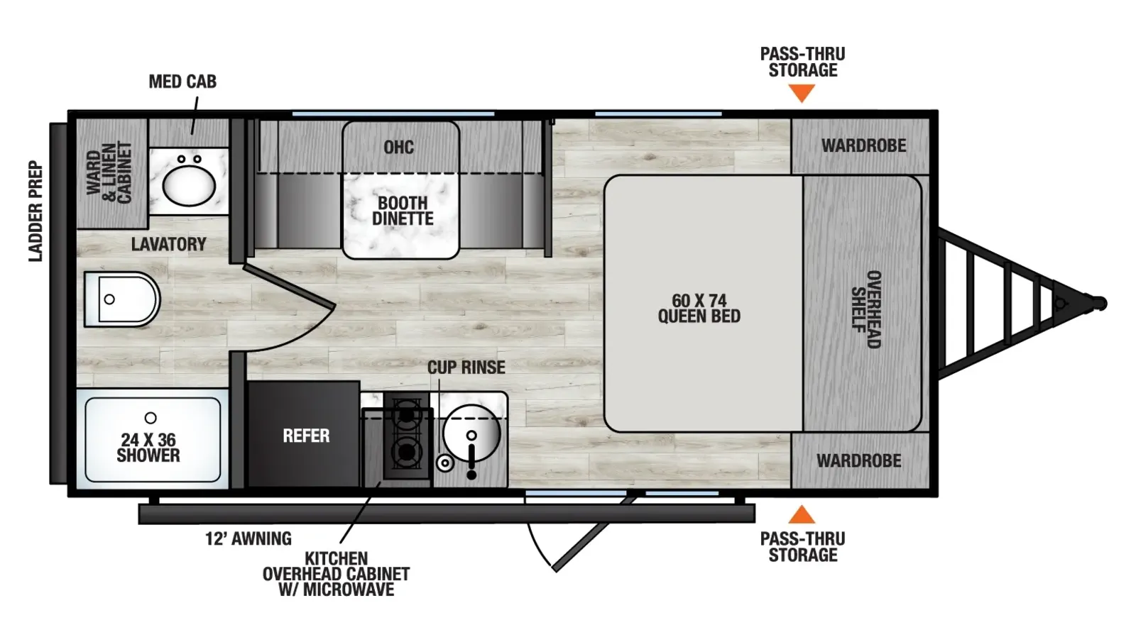 2026 Forest River Viking 3K Series  17FQ floorplan