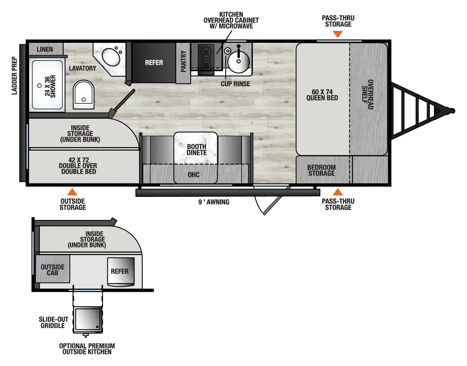 2026 Forest River Viking 4K Series  18BH floorplan