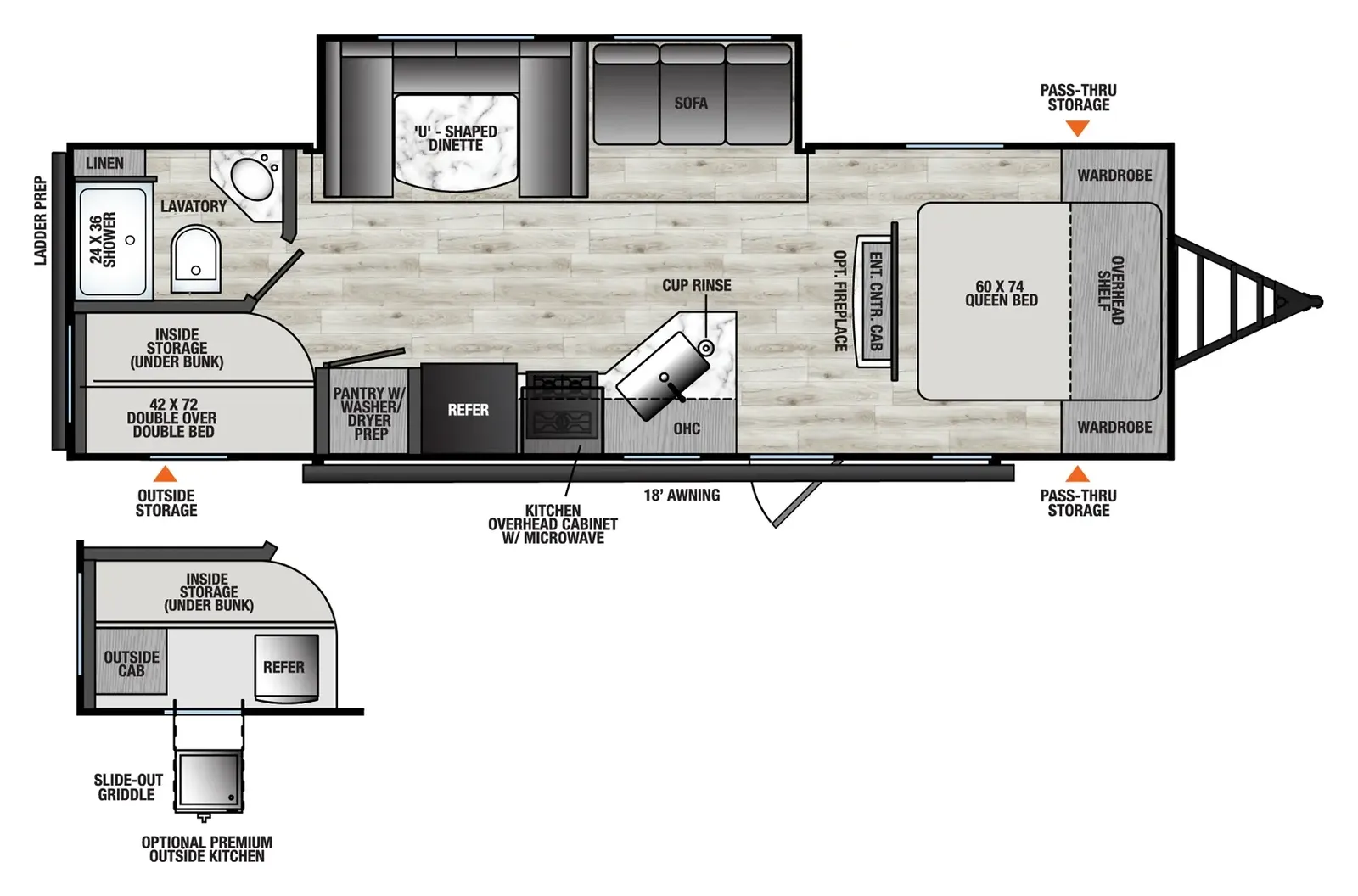 2026 Forest River Viking 6K Series 262DBS floorplan