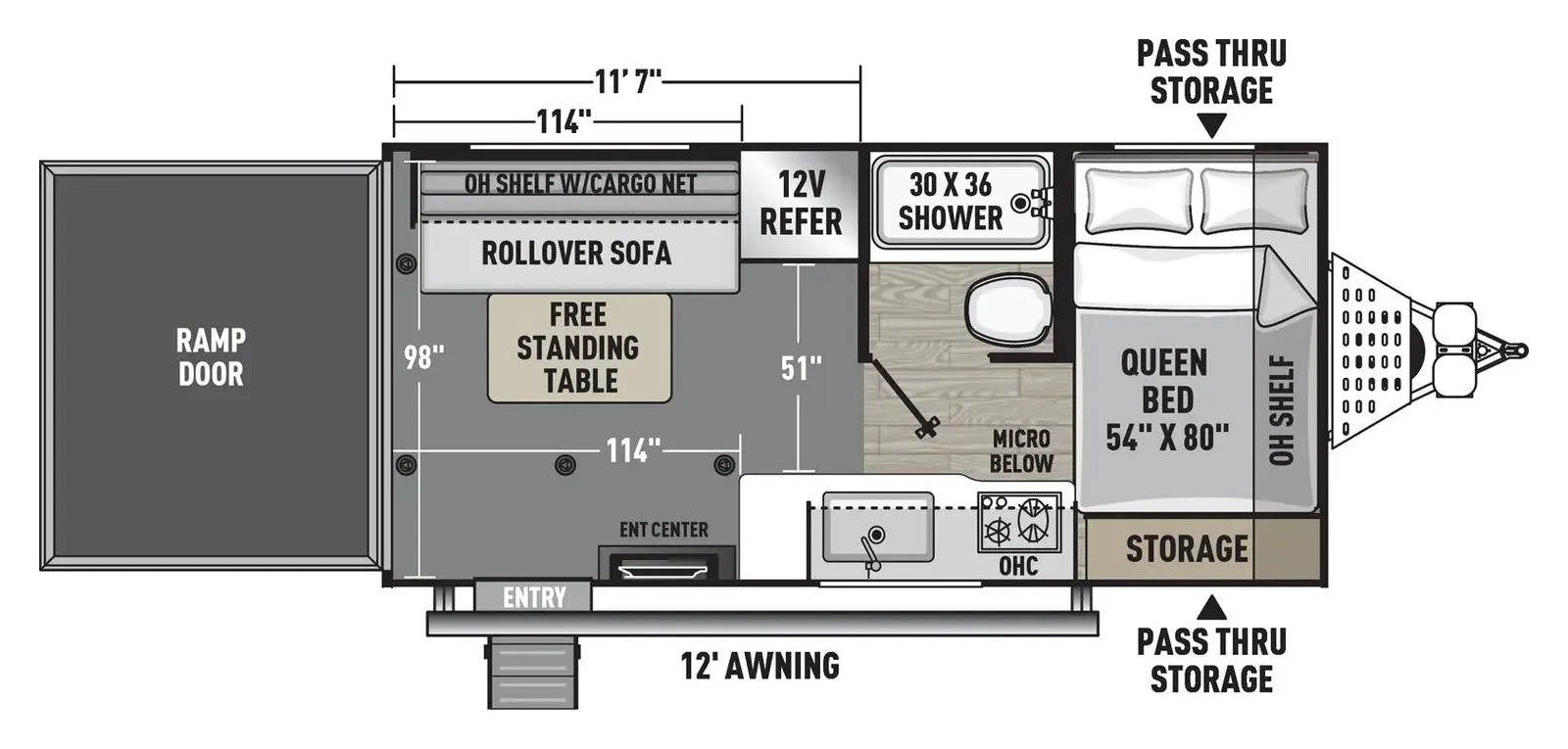 2027 Forest River Work And Play 18LT floorplan