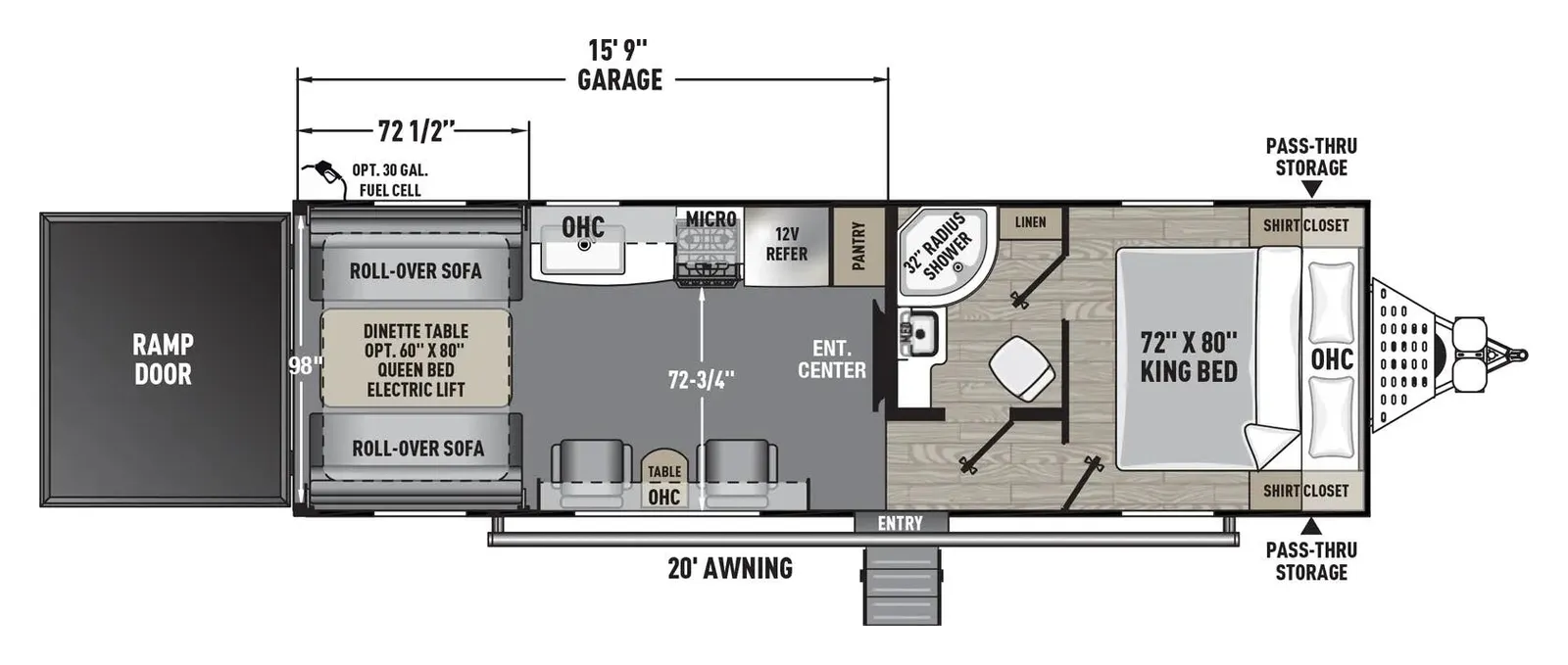 2027 Forest River Work And Play 27LT floorplan