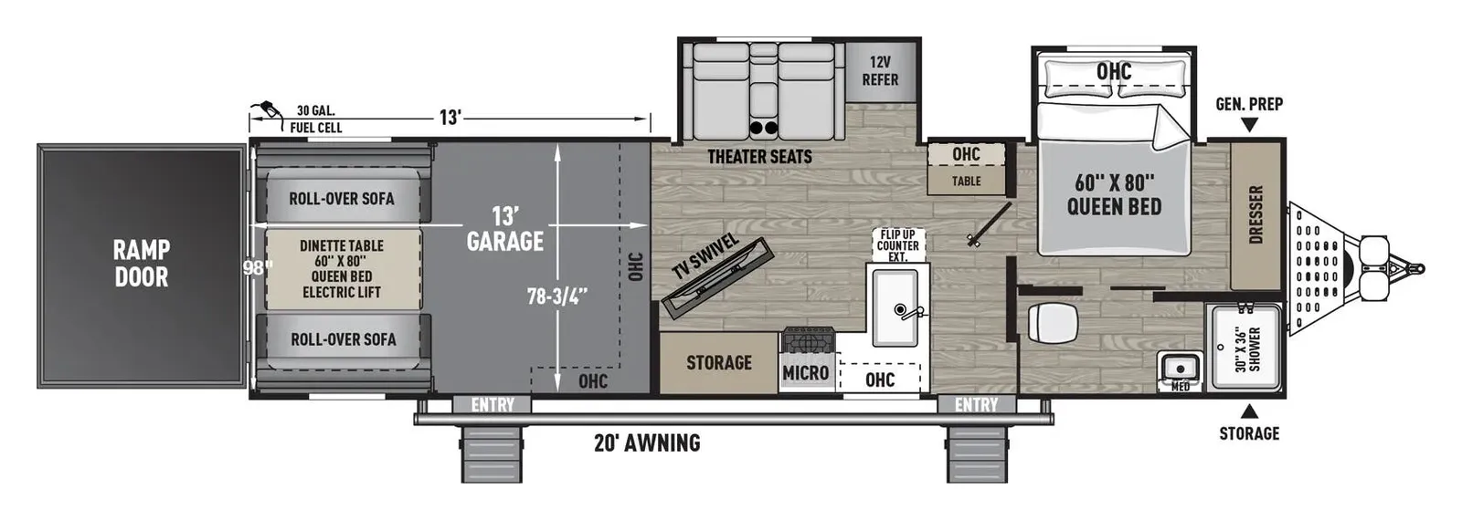 2027 Forest River Work And Play 30GS floorplan