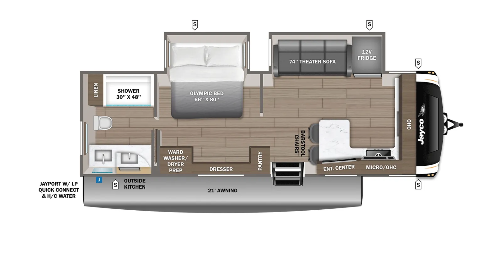 2026 Jayco EAGLE HT 265FKDS floorplan
