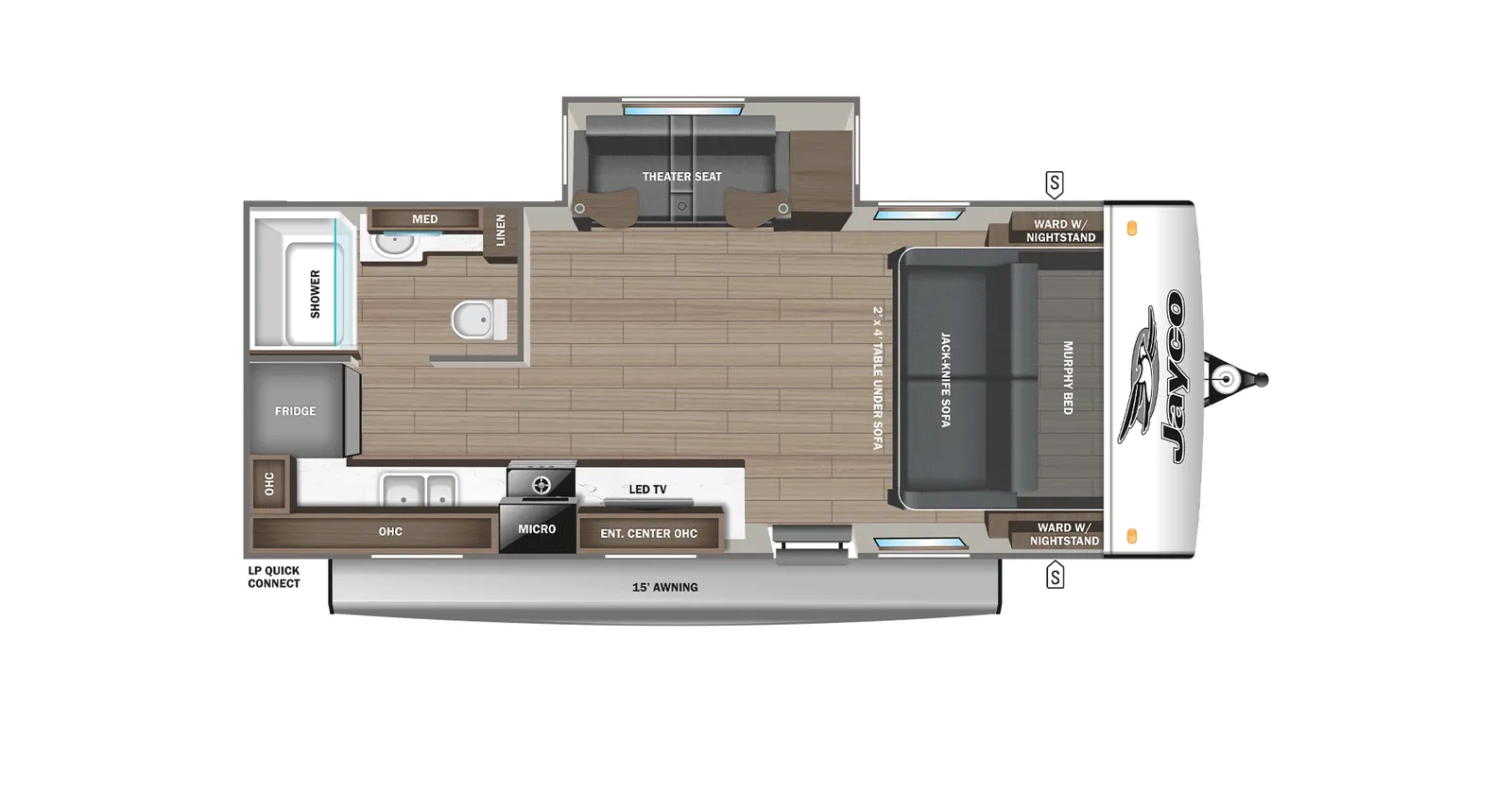 2026 Jayco Jay-Feather 19MRK floorplan