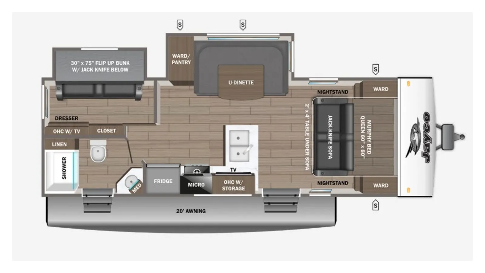 2026 Jayco JAY FEATHER 23MBD floorplan
