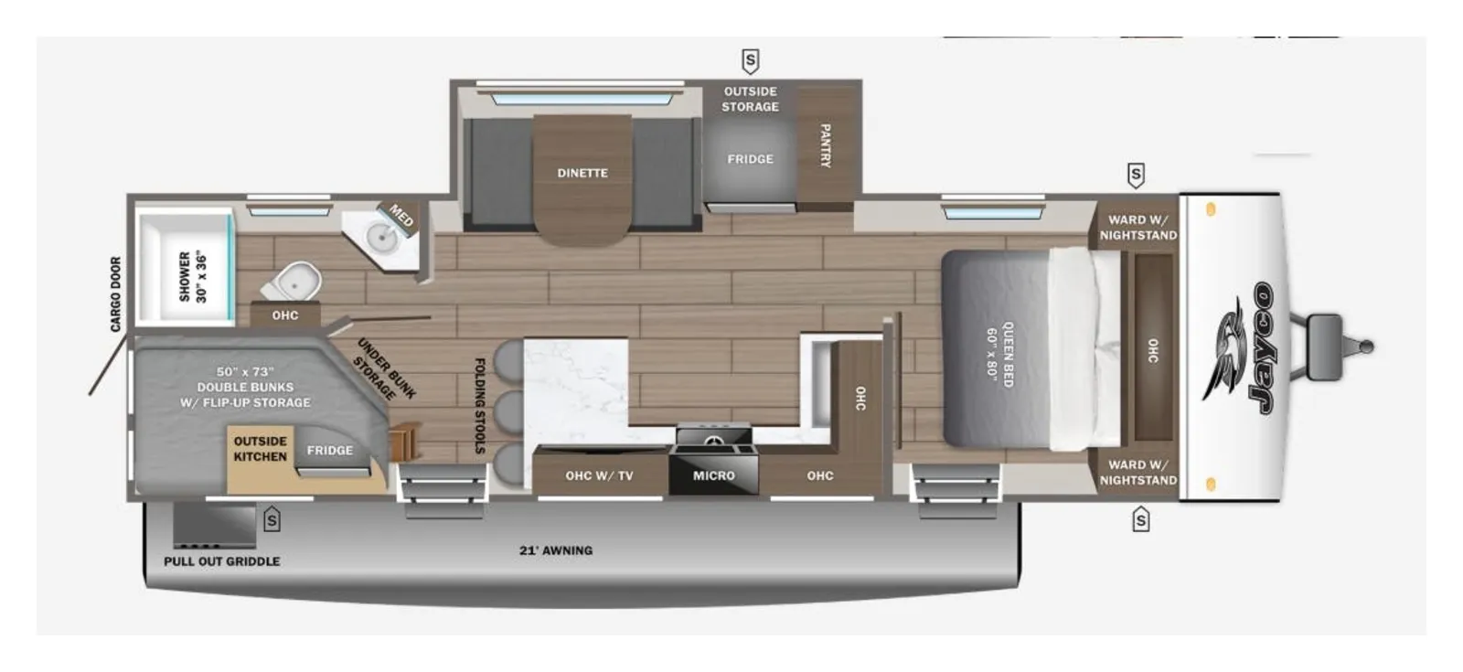 2026 Jayco JAY FEATHER 25BH floorplan