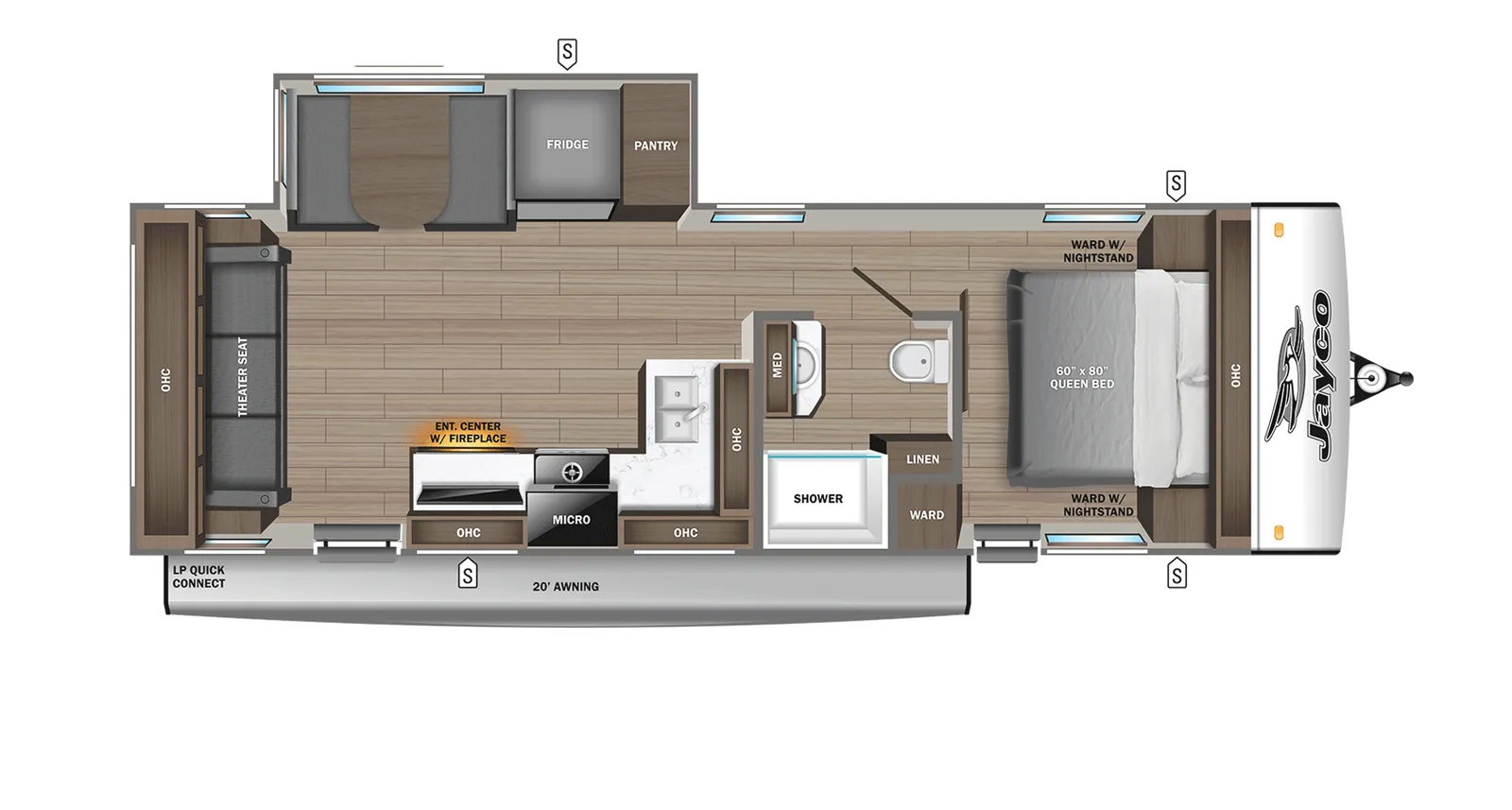 2026 Jayco Jay-Feather 26RL floorplan