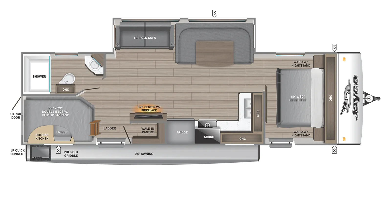 2026 Jayco Jay-Feather 27BH floorplan