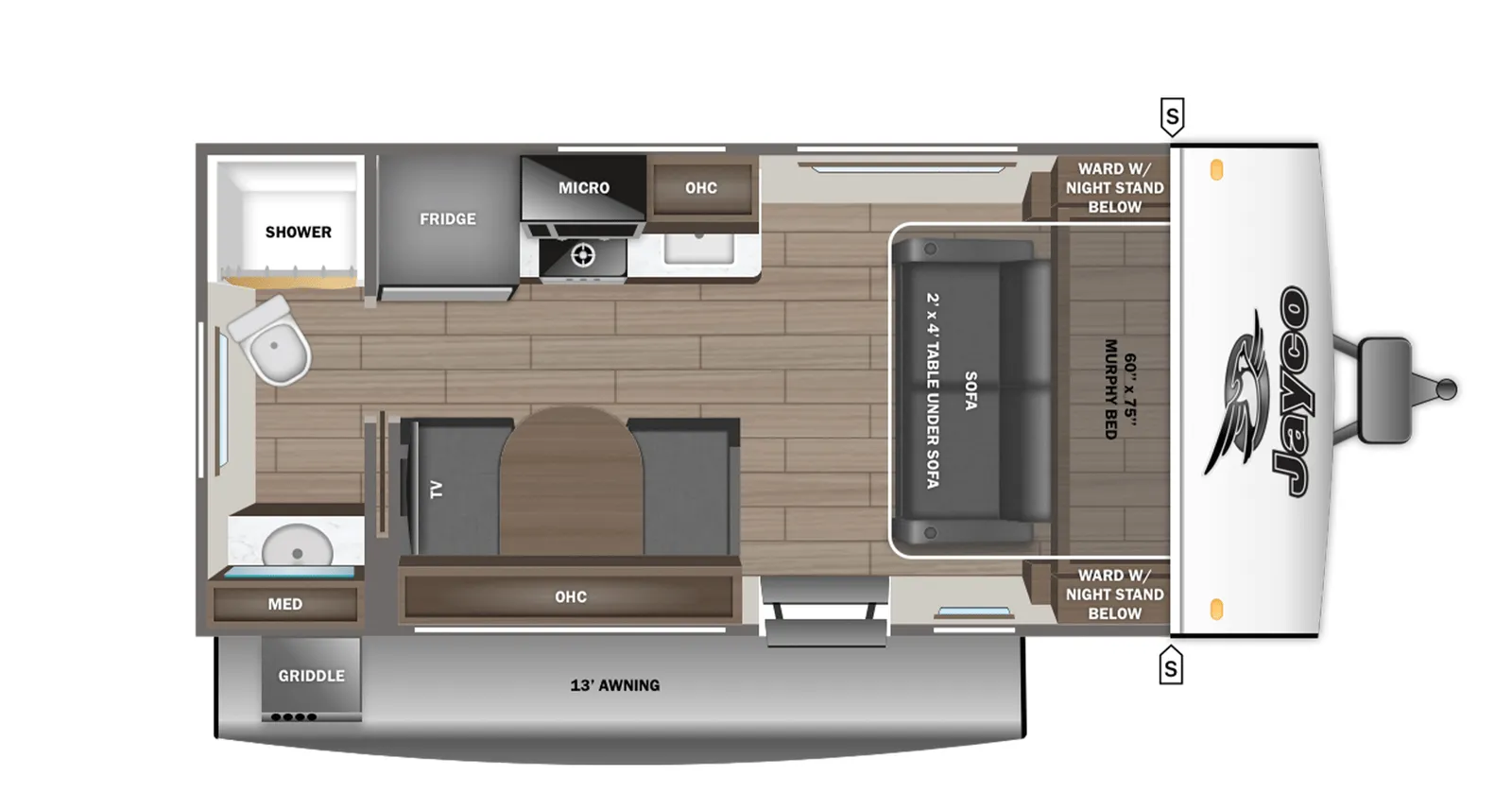 2027 Jayco Jay-Feather Air Baja 15MRB floorplan