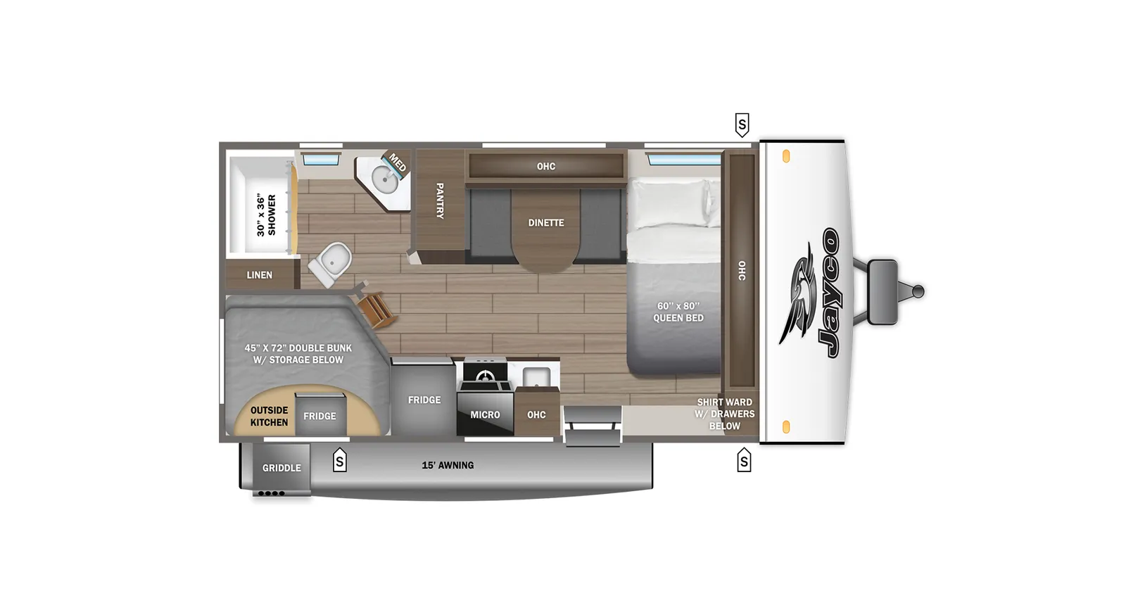 2026 Jayco JAY FEATHER AIR 16DB floorplan