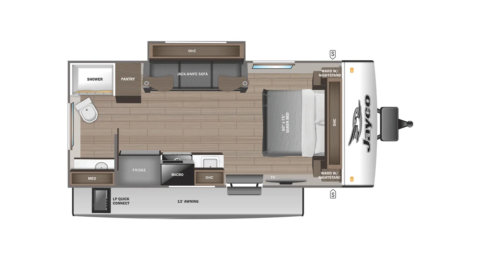 2026 Jayco JAY FEATHER 18FBS AIR floorplan