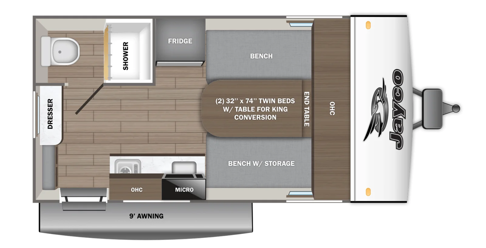 2027 Jayco JAY FEATHER 15 TBSL floorplan