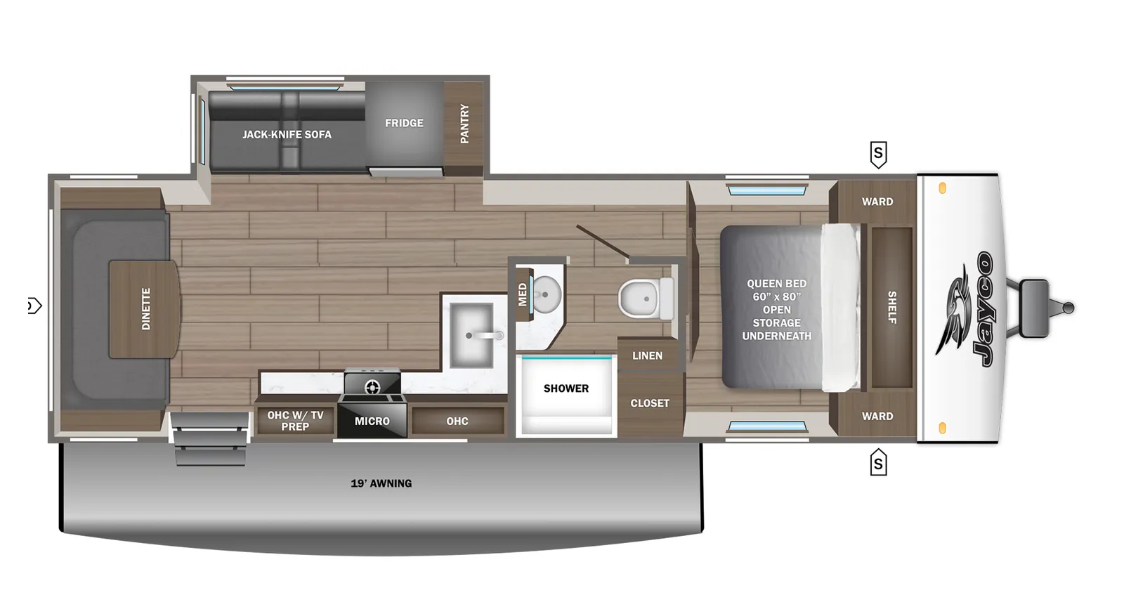 2026 Jayco JAY FEATHER SL 25RLSL floorplan