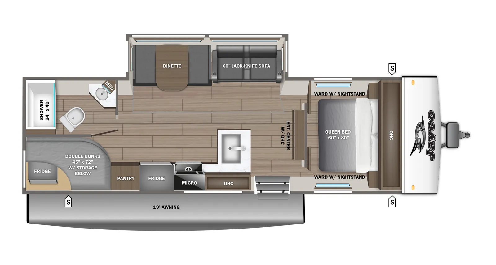 2026 Jayco JAY FEATHER SL 26BHSL floorplan
