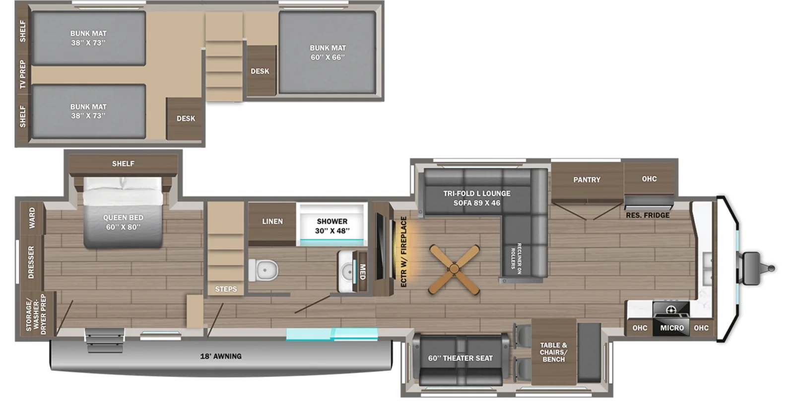 2027 Jayco Jay Flight Bungalow 404LOFT floorplan