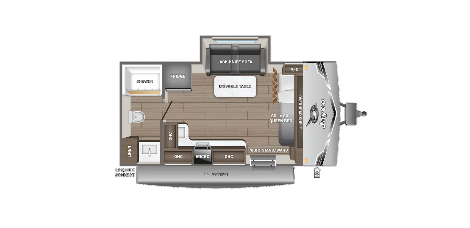 2026 Jayco Jay-Flight SLX Baja 160LKW floorplan