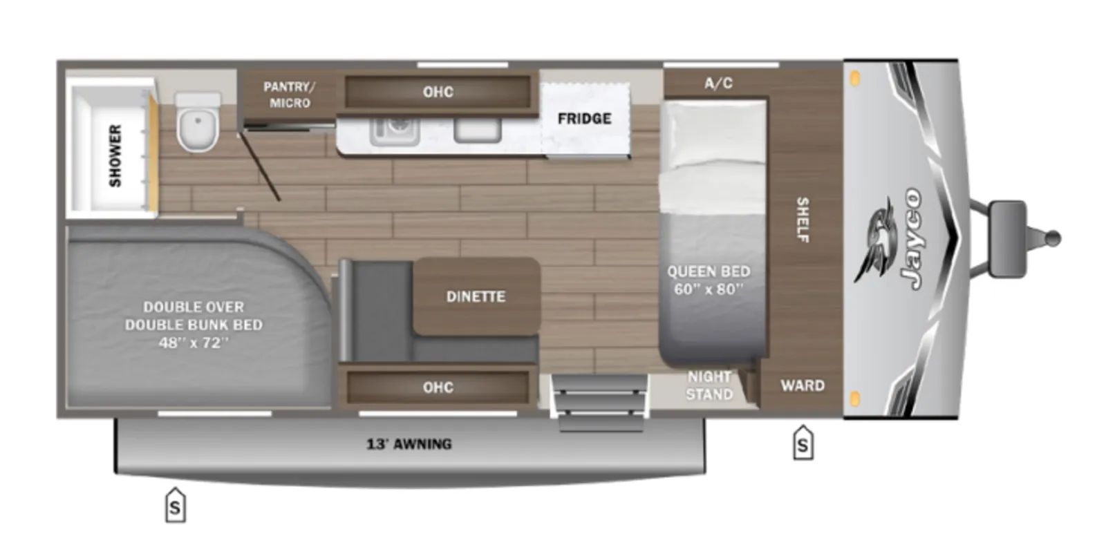 2026 JAYCO JAY FLIGHT SLX 172DB floorplan