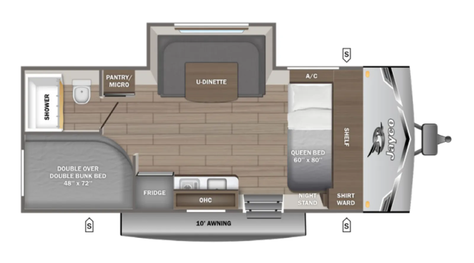 2026 JAYCO JAY FLIGHT SLX 178DBS floorplan