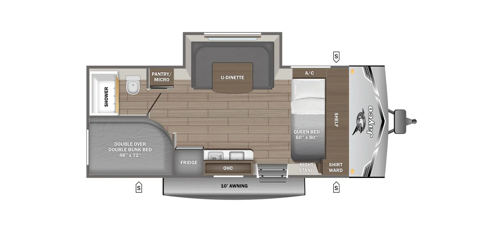 2026 Jayco Jay-Fligh SLX Sport 178DBSW floorplan