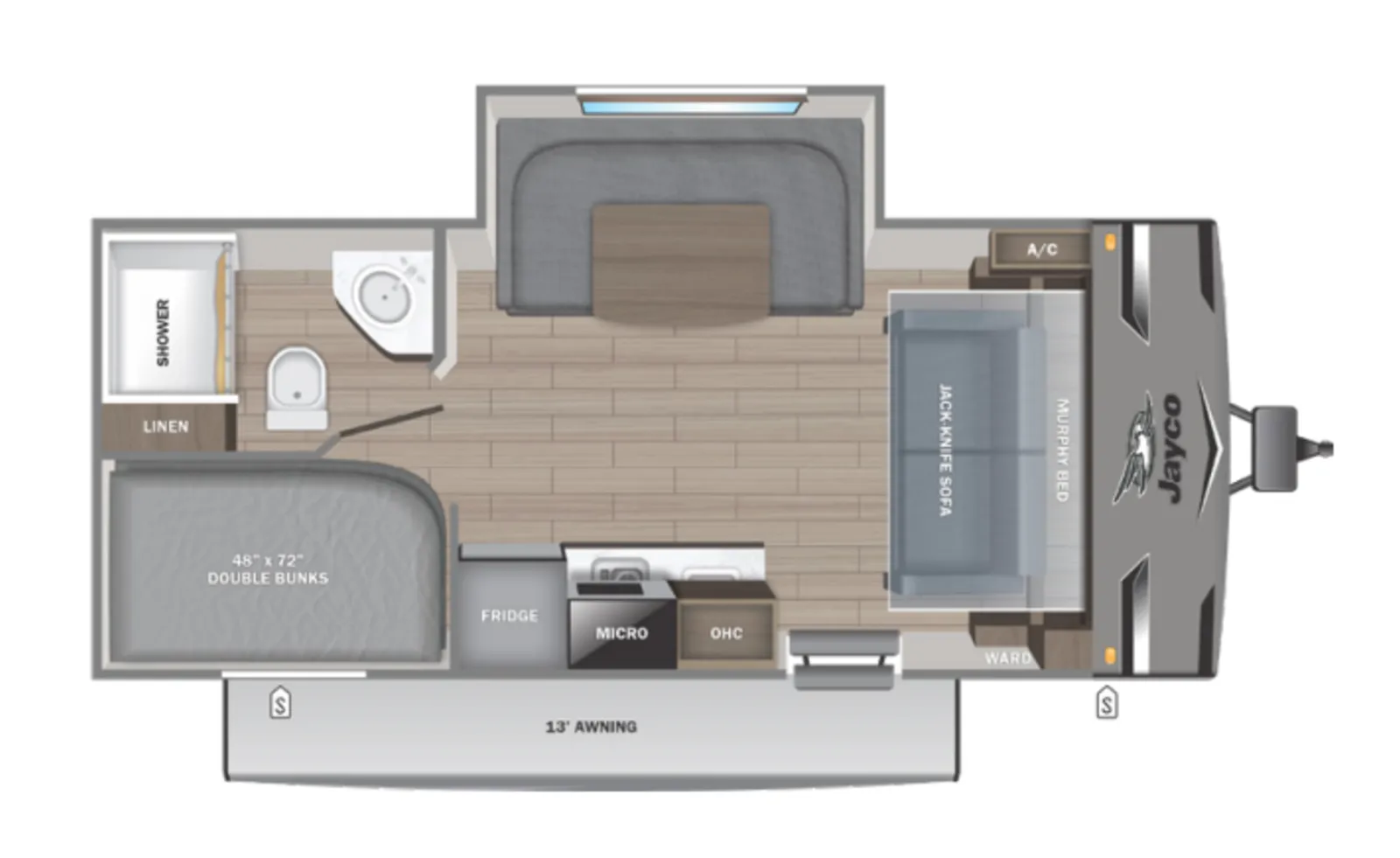 2026 JAYCO JAY FLIGHT SLX 197MB floorplan