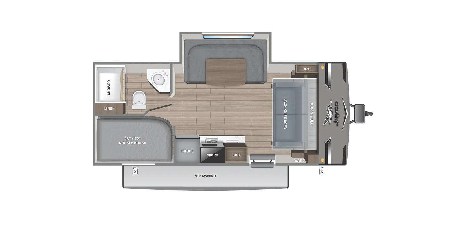 2026 Jayco Jay-Flight SLX 197MBW floorplan